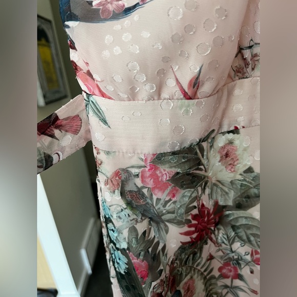 Floral Lipsy London S high low bridesmaid dress - Picture 5 of 8